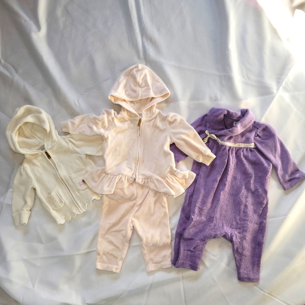 Lot Of 3 Ralph Lauren Baby Girl 6m Clothes
